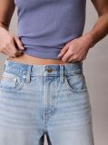 Denim Ψηλόμεσο Άνετο Denim Σορτς  Γυναίκα
