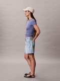 Denim Ψηλόμεσο Άνετο Denim Σορτς  Γυναίκα