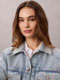 Denim Boxy Denim Τζάκετ Με Ρίγα Λογότυπου  Γυναίκα