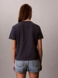 Μπλε T-Shirt Με Χειρόγραφο Γραφικό Σχέδιο Και Στρογγυλή Λαιμόκοψη  Γυναίκα