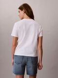 Λευκό T-Shirt Με Χειρόγραφο Γραφικό Σχέδιο Και Στρογγυλή Λαιμόκοψη  Γυναίκα