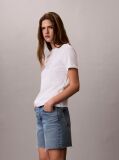 Λευκό T-Shirt Με Χειρόγραφο Γραφικό Σχέδιο Και Στρογγυλή Λαιμόκοψη  Γυναίκα