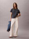 Μπλε Boxy T-Shirt Με Monologo  Γυναίκα