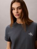 Μπλε Boxy T-Shirt Με Monologo  Γυναίκα