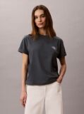 Μπλε Boxy T-Shirt Με Monologo  Γυναίκα