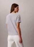 Γκρι T-Shirt Monologo Με Στρογγυλή Λαιμόκοψη  Γυναίκα