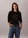 Black Monogram Bouclé Crew Neck Jumper  Women