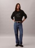 Black Monogram Bouclé Crew Neck Jumper  Women