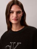 Black Monogram Bouclé Crew Neck Jumper  Women