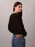 Black Monogram Bouclé Crew Neck Jumper  Women