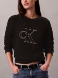 Black Monogram Bouclé Crew Neck Jumper  Women