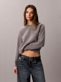 Grey Monogram Wool Blend Raglan Sleeve Jumper  Women
