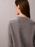 Grey Monogram Wool Blend Raglan Sleeve Jumper  Women