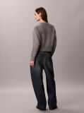 Grey Monogram Wool Blend Raglan Sleeve Jumper  Women