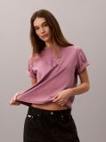 Ροζ T-Shirt Με Boxy Γραμμή Και Μονόγραμμα  Γυναίκα