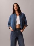 Denim Πουκάμισο Με Cropped Γραμμή  Γυναίκα