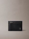 Black Emblem Logo Textured Cardholder  Men