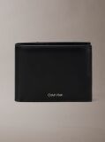 Μαύρο Δερμάτινο Τρίπτυχο Πορτοφόλι  Άνδρας
