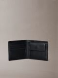 Black Leather RFID Billfold Wallet  Men