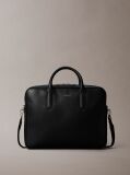 Black Micro Pebble Laptop Bag  Men
