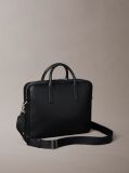 Black Micro Pebble Laptop Bag  Men