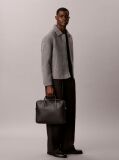 Black Micro Pebble Laptop Bag  Men