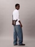 Brown Allover Emblem Logo Reporter Bag  Men