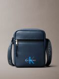 Blue Monologo Webbing Strap Reporter Bag  Men