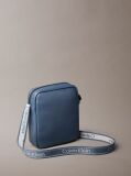 Blue Monologo Webbing Strap Reporter Bag  Men
