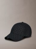 Black Canvas Emblem Logo Baseball Cap  Men
