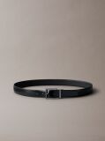 Black Reversible Full-Grain Leather Belt  Men