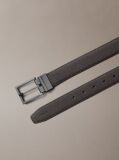 Brown Caviar Texture Full-Grain Leather Belt  Men