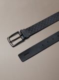 Black Reversible Logo Belt  Men