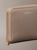 Beige Foil Logo Square Zip Wallet  Women