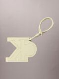Green Leather Signature Logo Stitched Bag Charm  Women