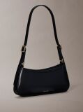 Black Monogram Logo Hardware Shoulder Bag  Women