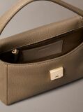 Beige Pebble Grain Shoulder Bag  Women
