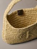 Beige Raffia Small Shoulder Bag  Women