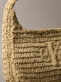 Beige Raffia Small Shoulder Bag  Women