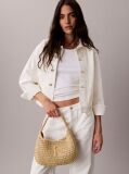 Beige Raffia Small Shoulder Bag  Women