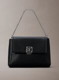 Black Pebble Grain Crossbody Bag  Women