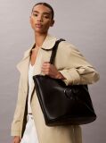 Black Signature Monogram Laptop Tote Bag  Women