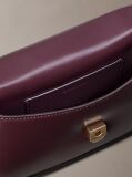 Red Monogram Plaque Flap Crossbody Bag  Women