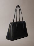 Black Foil Logo Bowling Shoulder Bag  Women