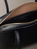 Black Foil Logo Bowling Shoulder Bag  Women