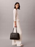 Black Foil Logo Bowling Shoulder Bag  Women