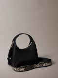 Pink Logo Strap Textured Crossbody Bag  Women