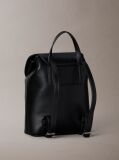 Black Contrast Monogram Flap Backpack  Women
