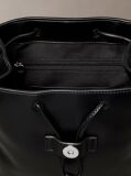 Black Contrast Monogram Flap Backpack  Women