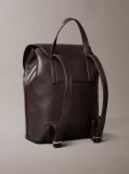 Brown Contrast Monogram Flap Backpack  Women